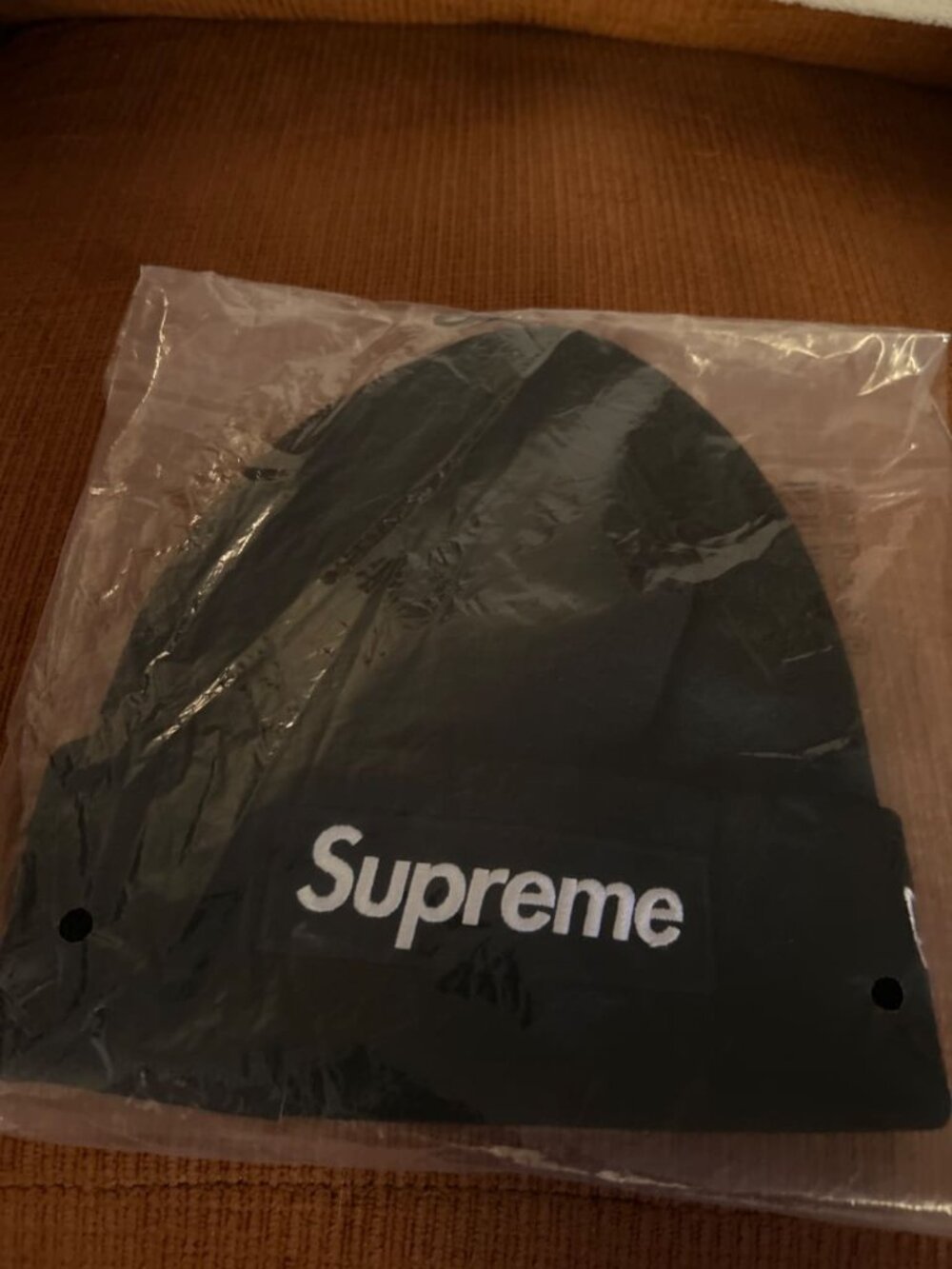 Supreme New Era Box Logo Beanie Black (Black Box Logo) Size OS Brand New